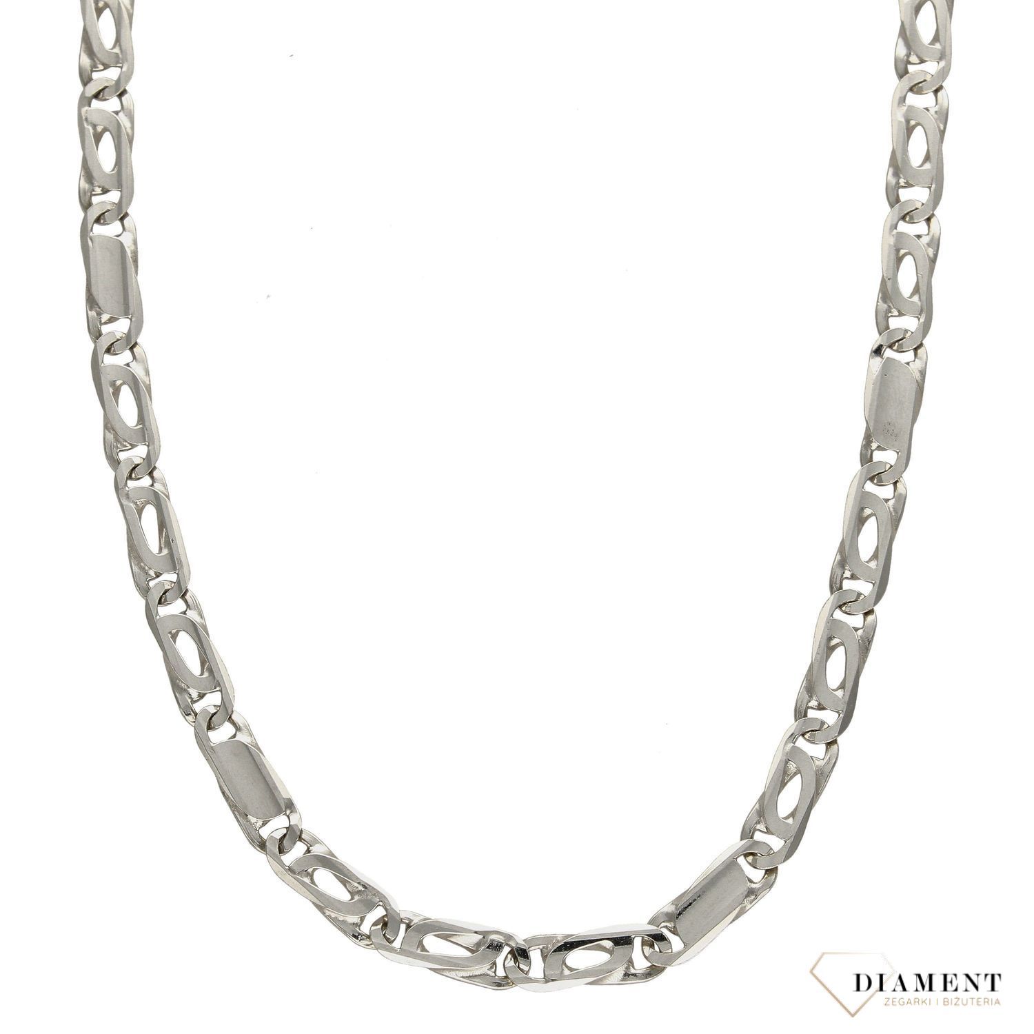 Złoty łańcuszek 585 białe złoto 5 mm DIA-LAN-1197-585 5mm.jpg